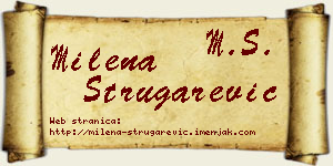 Milena Strugarević vizit kartica